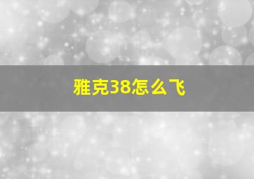 雅克38怎么飞