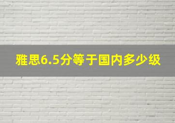 雅思6.5分等于国内多少级