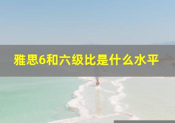 雅思6和六级比是什么水平