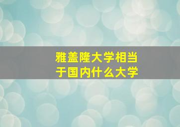 雅盖隆大学相当于国内什么大学