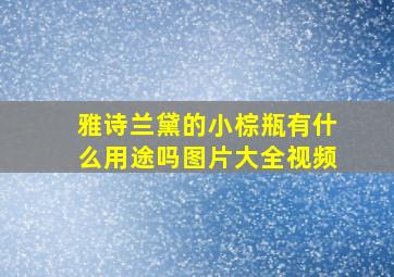 雅诗兰黛的小棕瓶有什么用途吗图片大全视频