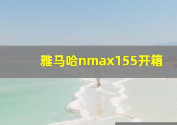 雅马哈nmax155开箱