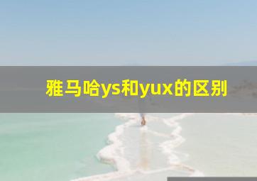 雅马哈ys和yux的区别