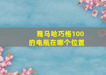 雅马哈巧格100的电瓶在哪个位置