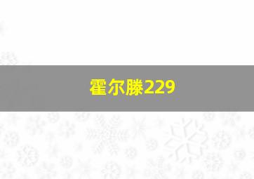 霍尔滕229