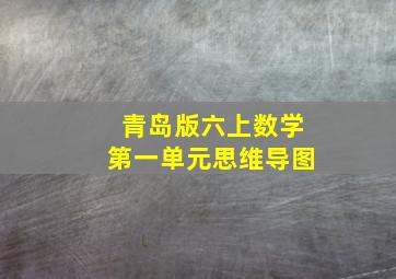 青岛版六上数学第一单元思维导图