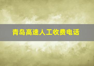 青岛高速人工收费电话