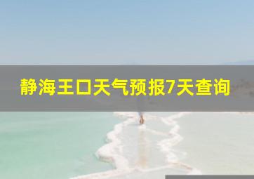 静海王口天气预报7天查询