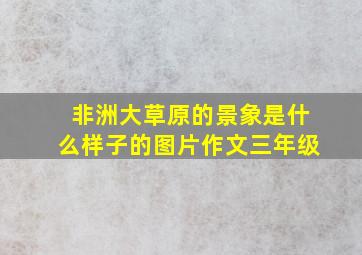 非洲大草原的景象是什么样子的图片作文三年级