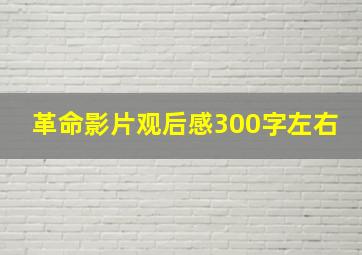 革命影片观后感300字左右