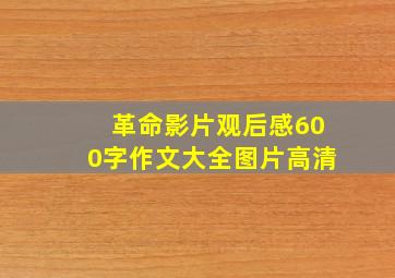 革命影片观后感600字作文大全图片高清