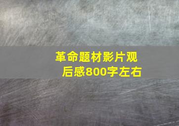 革命题材影片观后感800字左右