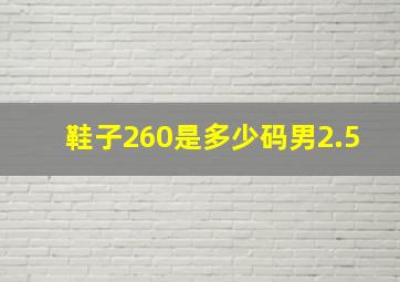 鞋子260是多少码男2.5