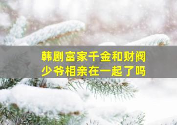 韩剧富家千金和财阀少爷相亲在一起了吗