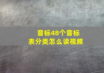 音标48个音标表分类怎么读视频