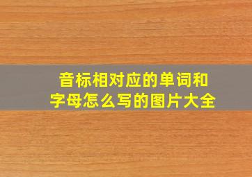 音标相对应的单词和字母怎么写的图片大全