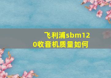 飞利浦sbm120收音机质量如何