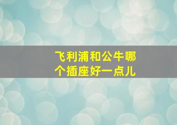 飞利浦和公牛哪个插座好一点儿