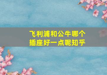 飞利浦和公牛哪个插座好一点呢知乎