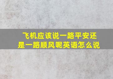 飞机应该说一路平安还是一路顺风呢英语怎么说