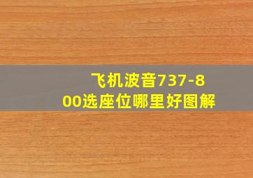 飞机波音737-800选座位哪里好图解