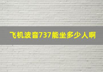 飞机波音737能坐多少人啊