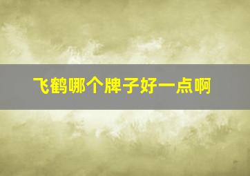 飞鹤哪个牌子好一点啊