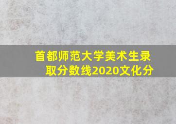 首都师范大学美术生录取分数线2020文化分