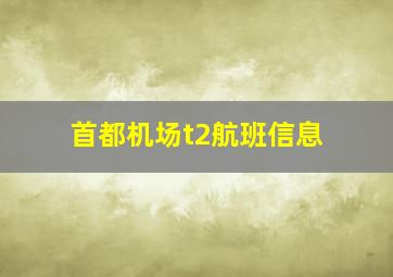 首都机场t2航班信息