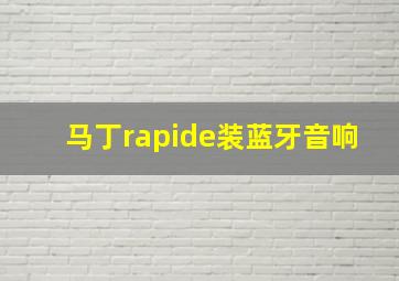 马丁rapide装蓝牙音响