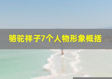 骆驼祥子7个人物形象概括