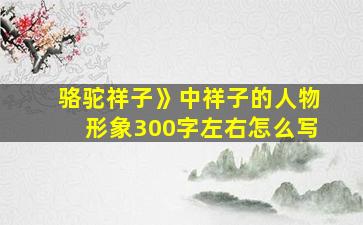 骆驼祥子》中祥子的人物形象300字左右怎么写