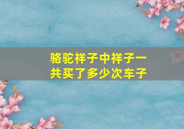 骆驼祥子中祥子一共买了多少次车子