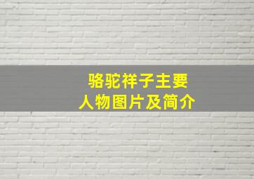 骆驼祥子主要人物图片及简介