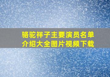 骆驼祥子主要演员名单介绍大全图片视频下载