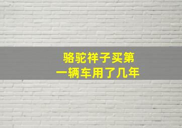 骆驼祥子买第一辆车用了几年