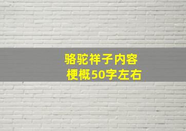 骆驼祥子内容梗概50字左右