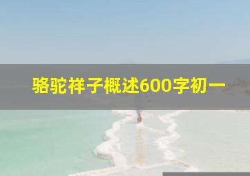 骆驼祥子概述600字初一