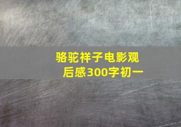 骆驼祥子电影观后感300字初一