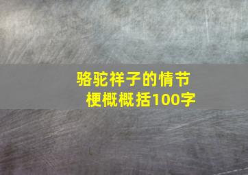 骆驼祥子的情节梗概概括100字