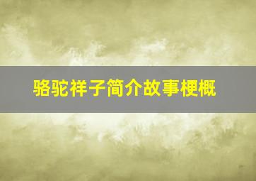 骆驼祥子简介故事梗概