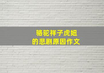 骆驼祥子虎妞的悲剧原因作文