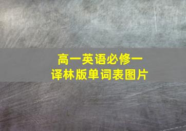 高一英语必修一译林版单词表图片