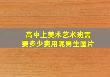 高中上美术艺术班需要多少费用呢男生图片