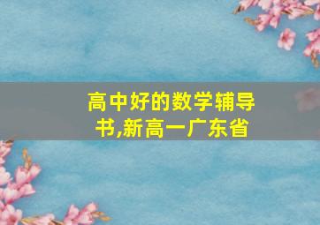 高中好的数学辅导书,新高一广东省