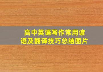 高中英语写作常用谚语及翻译技巧总结图片