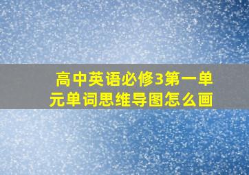 高中英语必修3第一单元单词思维导图怎么画