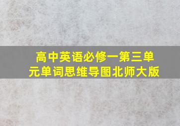 高中英语必修一第三单元单词思维导图北师大版