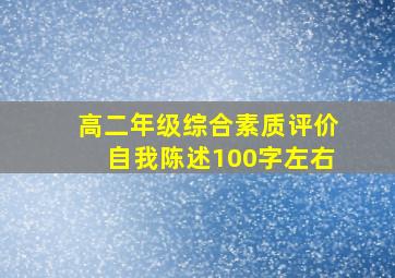 高二年级综合素质评价自我陈述100字左右