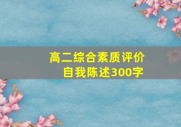 高二综合素质评价自我陈述300字